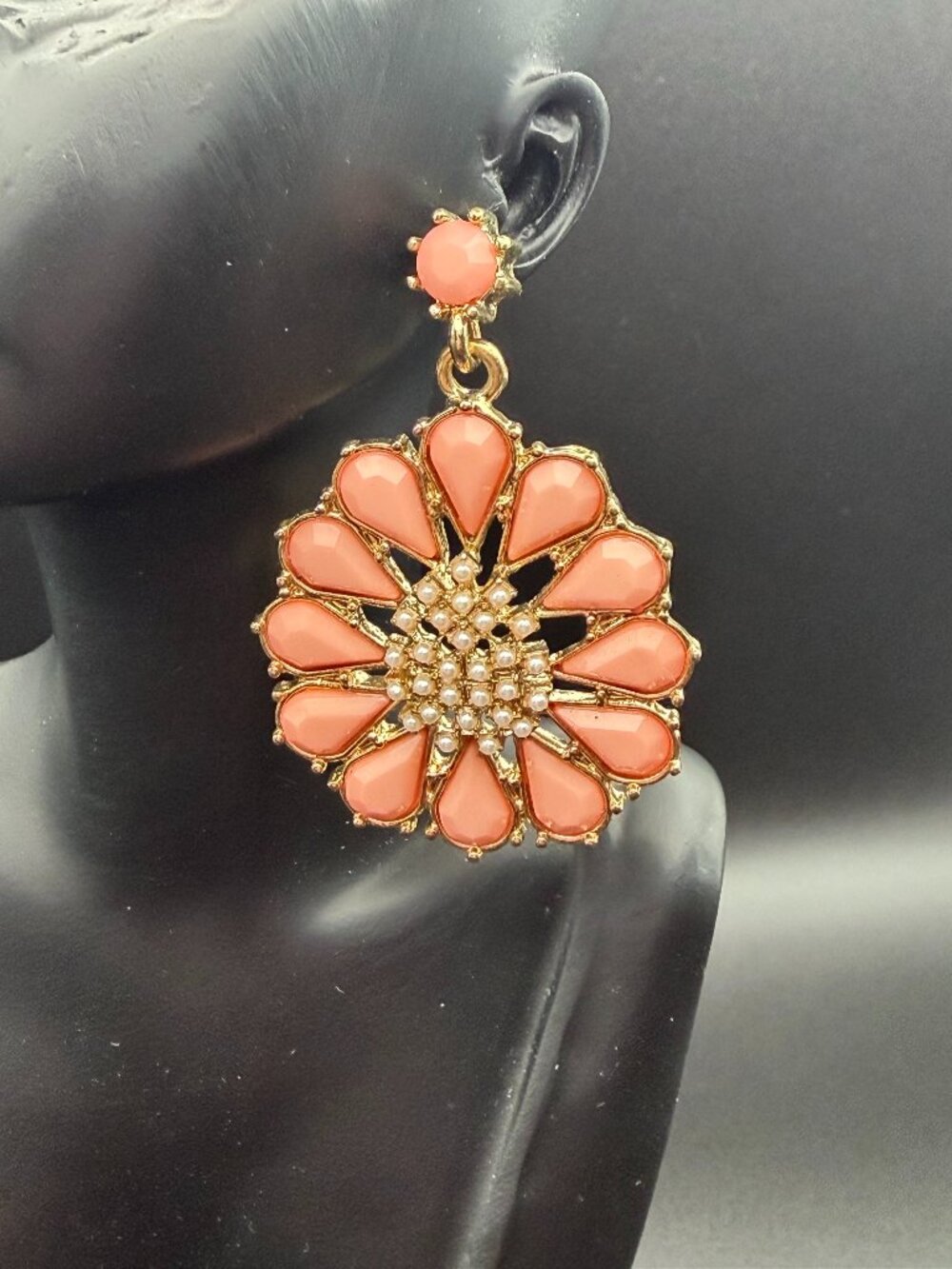 Vintage Flower Drop Earrings